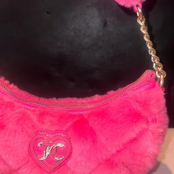 Juicy Couture Pink Fur Shoulder Bag - Picture 5 of 7